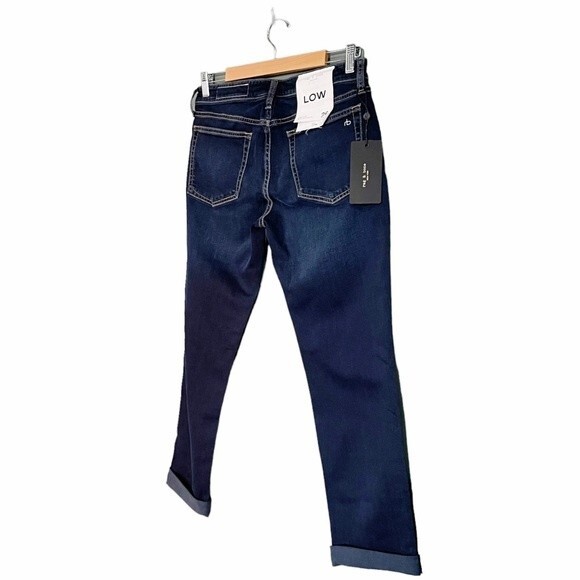 NWT Rag & Bone Jeans Dre Low Rise Boyfriend Jeans Bianca Dark Wash Size 26 | 2 - Picture 8 of 14